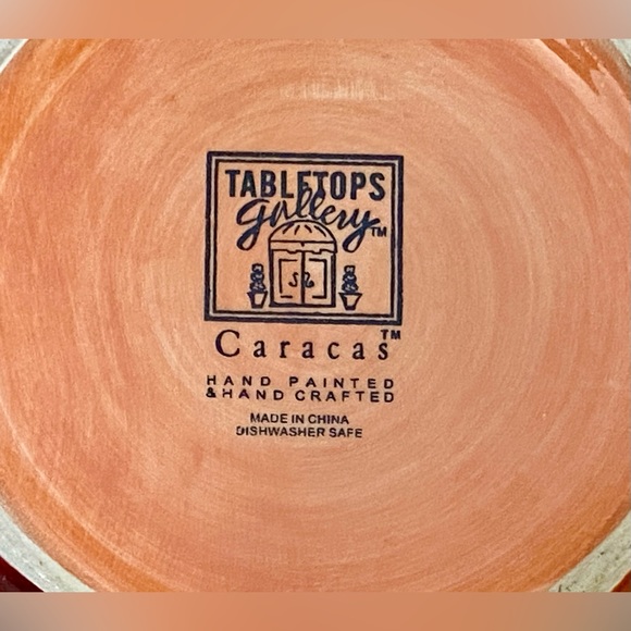 Vintage Tabletops Gallery Caracas Bowl Ruffled Rim Hand Painted (Discontinued) - Picture 9 of 10